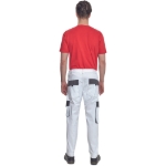 Obrázek z Cerva MAX SUMMER Pracovní kalhoty do pasu bílo / šedé 