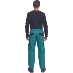 Obrázek z Cerva MAX SUMMER Pracovní kalhoty do pasu petrolejová / černá 