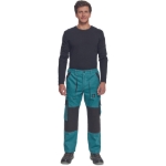 Obrázek z Cerva MAX SUMMER Pracovní kalhoty do pasu petrolejová / černá 