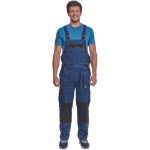 Obrázek z Cerva MAX SUMMER Pracovní kalhoty s laclem modrá / černá 