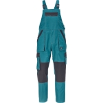 Obrázek z Cerva MAX SUMMER Pracovní kalhoty s laclem petrolejová / černá 