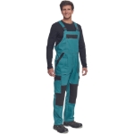 Obrázek z Cerva MAX SUMMER Pracovní kalhoty s laclem petrolejová / černá 