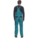 Obrázek z Cerva MAX SUMMER Pracovní kalhoty s laclem petrolejová / černá 