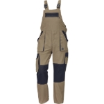 Obrázek z Cerva MAX SUMMER Pracovní kalhoty s laclem písková / černá 