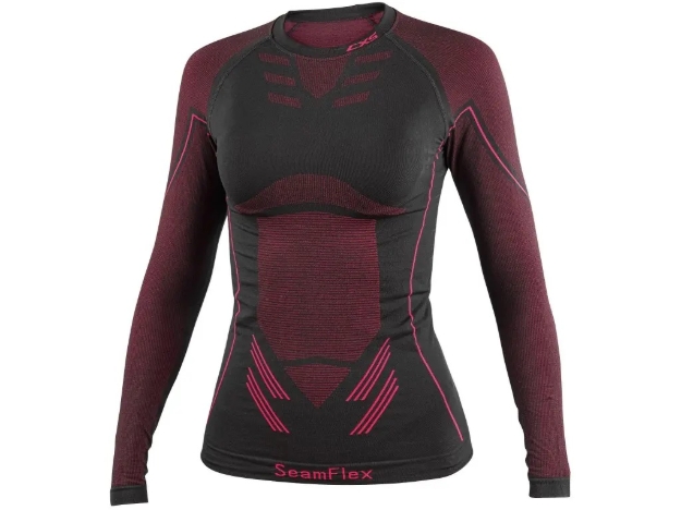 Obrázek z CXS SeamFlex Dámské funkční tričko s dlouhým rukávem černo-růžové 