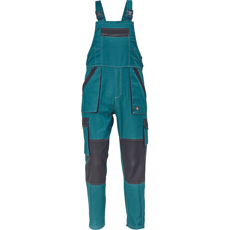 Obrázek z Cerva MAX SUMMER Pracovní kalhoty s laclem zeleno / černé 