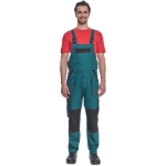 Obrázek z Cerva MAX SUMMER Pracovní kalhoty s laclem zeleno / černé 