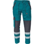 Obrázek z Cerva MAX NEO REFLEX Pracovní kalhoty do pasu zeleno / černé 