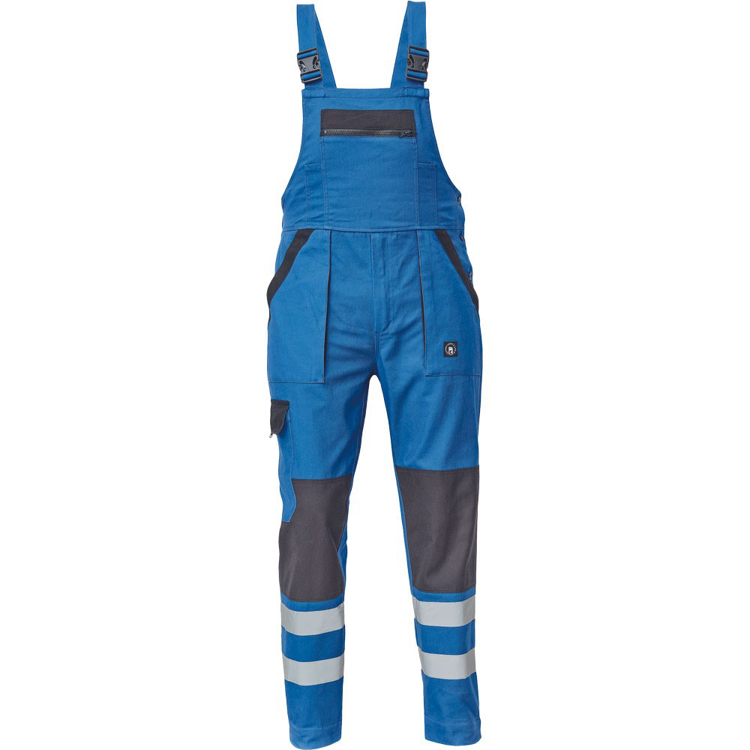 Obrázek z Cerva MAX NEO REFLEX Pracovní kalhoty s laclem modro / černé 