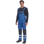 Obrázek z Cerva MAX NEO REFLEX Pracovní kalhoty s laclem modro / černé 