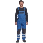 Obrázek z Cerva MAX NEO REFLEX Pracovní kalhoty s laclem modro / černé 