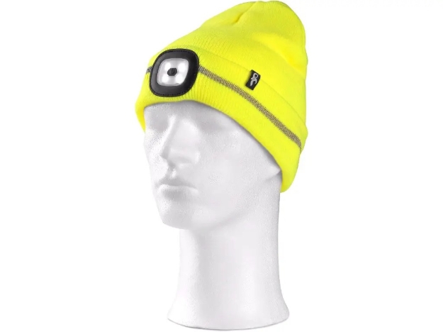 Obrázek z CXS TYNAN Čepice s LED světlem, fl.žlutá 