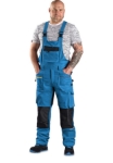 Obrázek z CXS STRETCH Pracovní kalhoty s laclem středně modré-černé 