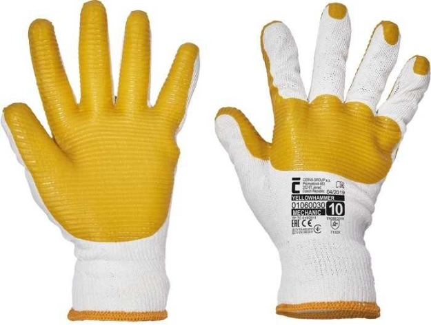 Obrázek z Cerva YELLOWHAMMER Pracovní rukavice 12 párů 