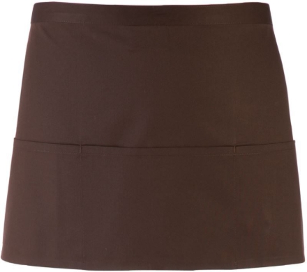 Obrázek Premier PR 155 Krátká zástěra do pasu s kapsou brown