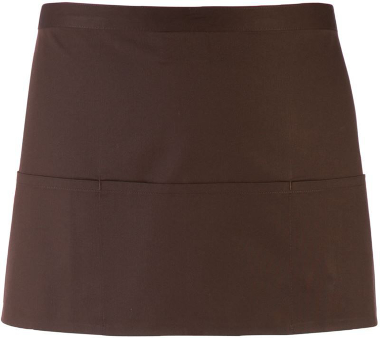 Obrázek z Premier PR 155 Krátká zástěra do pasu s kapsou brown 