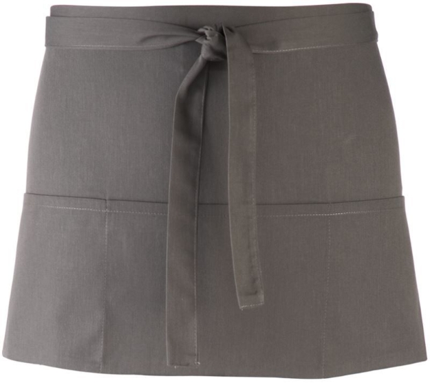 Obrázek z Premier PR 155 Krátká zástěra do pasu s kapsou dark grey 