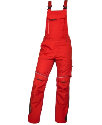 Obrázek ARDON®URBAN+ Pracovní kalhoty s laclem zkrácené jasně červené