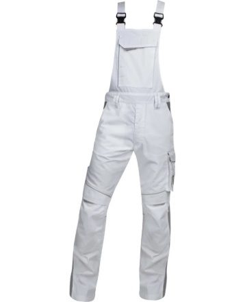 Obrázek ARDON®URBAN+ Pracovní kalhoty s laclem prodloužené bílé