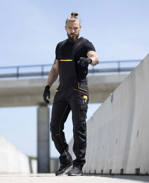 Obrázek z Kalhoty s laclem ARDON®CREATRON® černá neon 