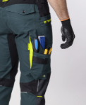 Obrázek z Kalhoty s laclem ARDON®4Xstretch® tmavě zelené 
