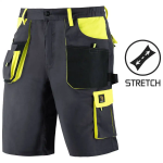 Obrázek z Procera PROWORK STRETCH SK Pracovní kraťasy šedo/žluté 
