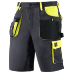 Obrázek z Procera PROWORK STRETCH SK Pracovní kraťasy šedo/žluté 