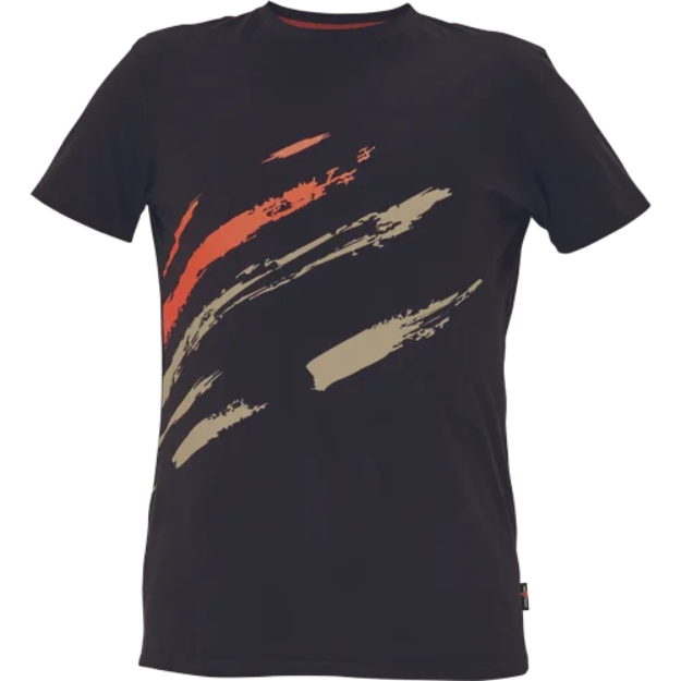 Obrázek z SAFEWORKER MAAS tričko černá/oranžová 