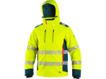 Obrázek z Bunda CXS BEDFORD WINTER, výstražná, zimní, pánská, softshell, žluto-petrolová 