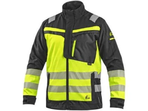 Obrázek z Blůza CXS NAOS HV, pánská, černá-žlutá Hi-Vis, reflexní pruhy 
