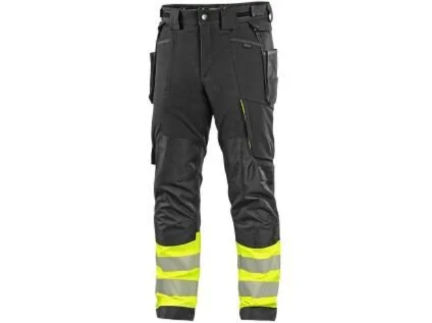 Obrázek z Kalhoty CXS NAOS HV, pánské, černo-žlutá Hi-Vis, reflexní pruhy 