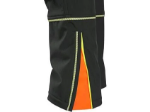 Obrázek z Kalhoty CXS TRENTON, zimní softshell, dětské, černé s HV žluto/oranžové doplňky 