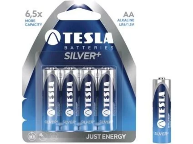 Obrázek z Baterie TESLA AA Silver+, tužková, 4ks 