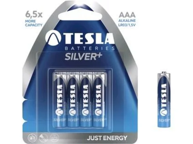 Obrázek z Baterie TESLA AAA Silver+, mikrotužková, 4ks 