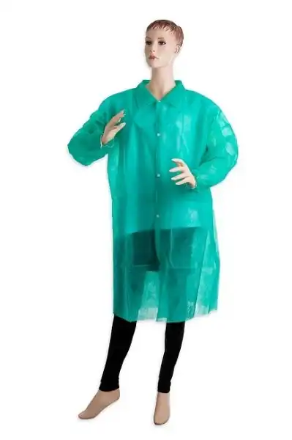Obrázek PD-PLAST / Jednorázový plášť se zapínáním na druky zelený