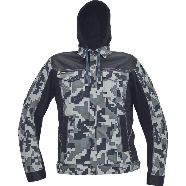 Obrázek z Cerva NEURUM CAMOUFLAGE Pracovní bunda s kapucí antracit 