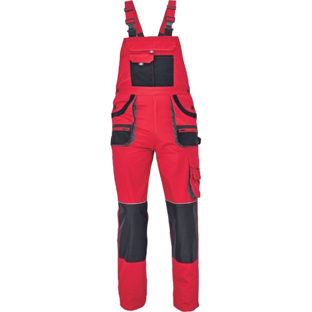 Obrázek z FF CARL BE-01-004 Pracovní kalhoty s laclem červené 