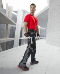 Obrázek z R8ED+ Pracovní kalhoty do pasu černé zkrácené 