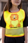Obrázek z Korntex FUN Dětská bezpečnostní vesta hi vis yellow/​lion 