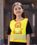Obrázek z Korntex FUN Dětská bezpečnostní vesta hi vis yellow/​lion 