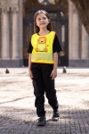 Obrázek z Korntex FUN Dětská bezpečnostní vesta hi vis yellow/​lion 