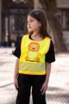 Obrázek z Korntex FUN Dětská bezpečnostní vesta hi vis yellow/​lion 