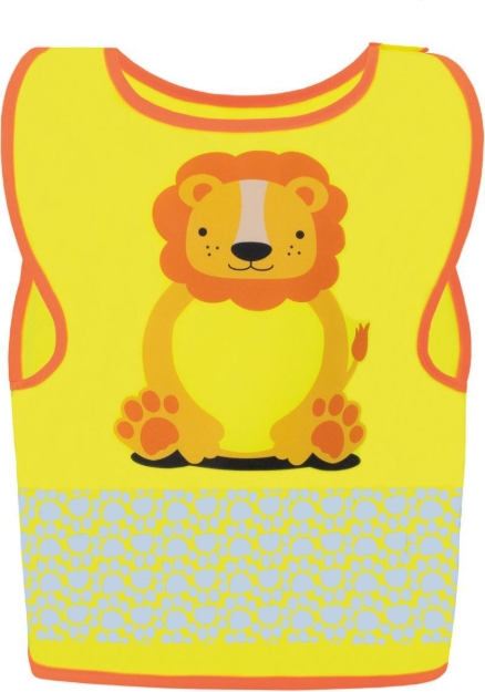Obrázek z Korntex FUN Dětská bezpečnostní vesta hi vis yellow/​lion 