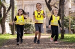 Obrázek z Korntex FUN Dětská bezpečnostní vesta hi vis yellow/​moose 