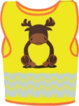 Obrázek z Korntex FUN Dětská bezpečnostní vesta hi vis yellow/​moose 
