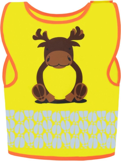 Obrázek z Korntex FUN Dětská bezpečnostní vesta hi vis yellow/​moose 