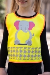 Obrázek z Korntex FUN Dětská bezpečnostní vesta hi vis yellow/​elephant 