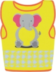 Obrázek z Korntex FUN Dětská bezpečnostní vesta hi vis yellow/​elephant 