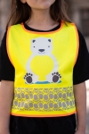 Obrázek z Korntex FUN Dětská bezpečnostní vesta hi vis yellow/​polar bear 