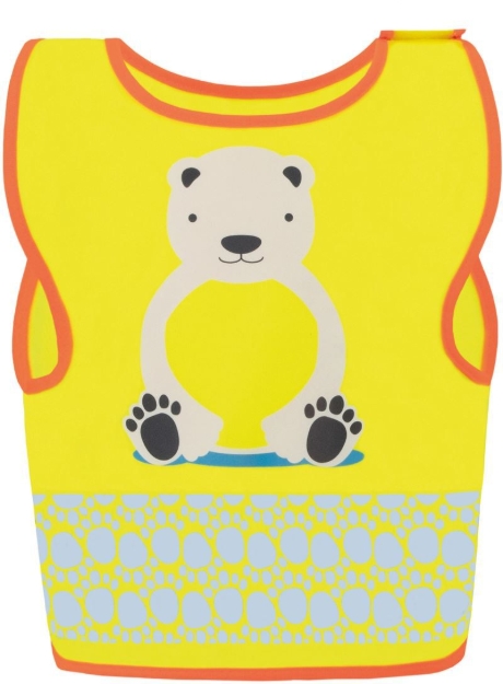 Obrázek z Korntex FUN Dětská bezpečnostní vesta hi vis yellow/​polar bear 